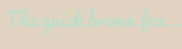 Image with Font Color BFDDCB and Background Color E1D5C1